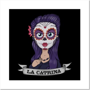 Niche Skull Island Mod Art  Cartoony La Catrina Posters and Art